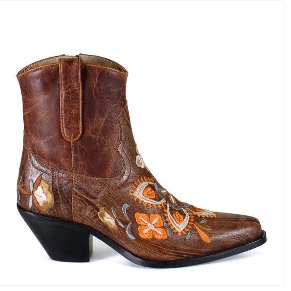 NEW DIBA TRUE Leather Cains Ville Western Booties IN brown for women 825 4m2 - Picture 3 of 15